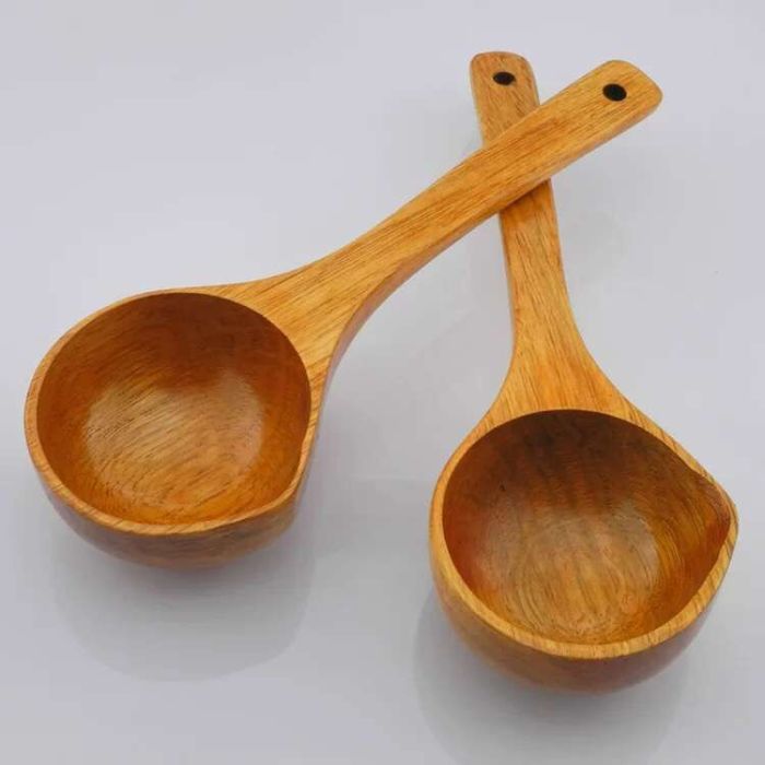 韩国进口木制汤勺木勺餐具木头勺子实木长柄带