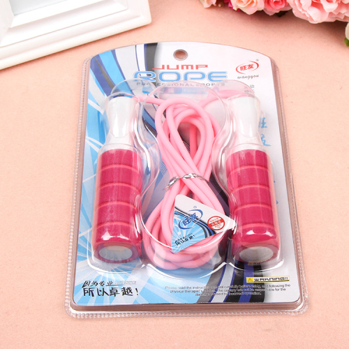1018-M Wangyou Professional Two-Color Sponge White Pointed Bearing Jump Rope Children‘s Toy Sports Fitness Equipment