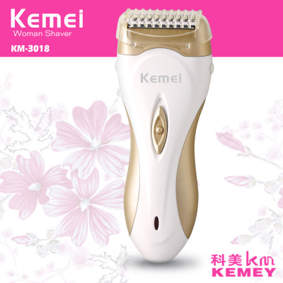 Factory direct Kemei KM-3018 washed men and women electric shaver wholesale champagne