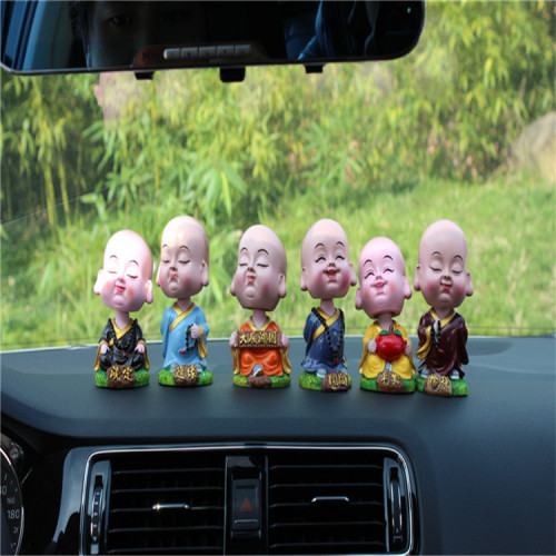 shaking head cute little monk car decoration car decoration safe car interior ornament