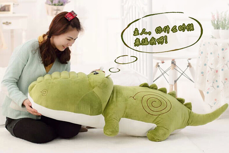 抱抱宝贝超大号鳄鱼毛绒抱枕卡通公仔义乌毛绒玩具批发