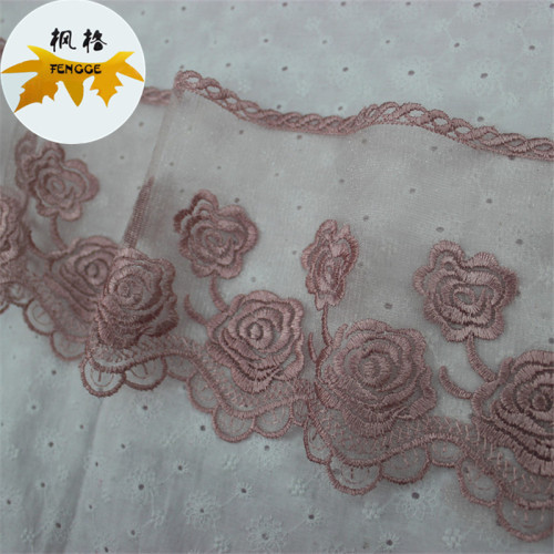 factory direct sales high quality mesh rose pattern accessories diy clothing accessories