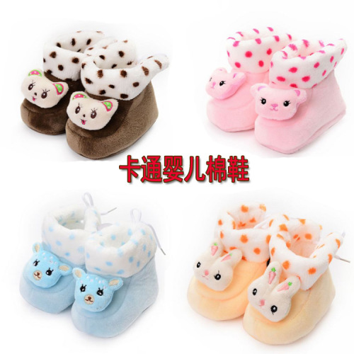 baby cotton shoes winter warm baby cotton shoes cotton boots lace-up cartoon shoes
