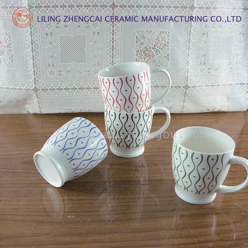 陶瓷杯 马杯杯 外贸咖啡杯 卡通色釉杯 儿童杯