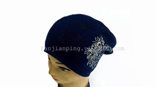 Foreign Trade Export Hot Thin Computer Jacquard Casual Cashmere Diamond Hat