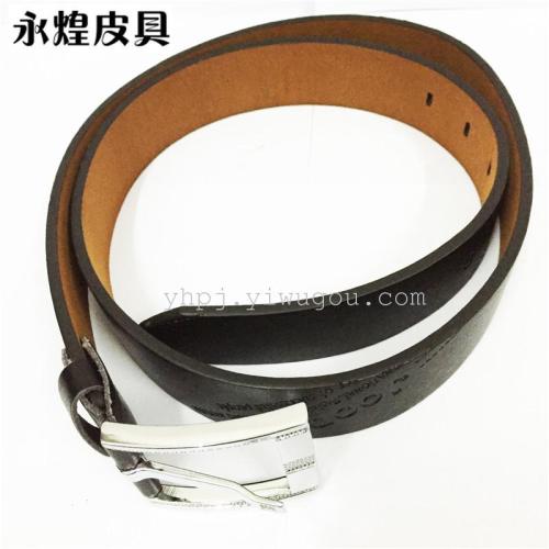 4.0cm Embossed Mixed Pu Casual Belt