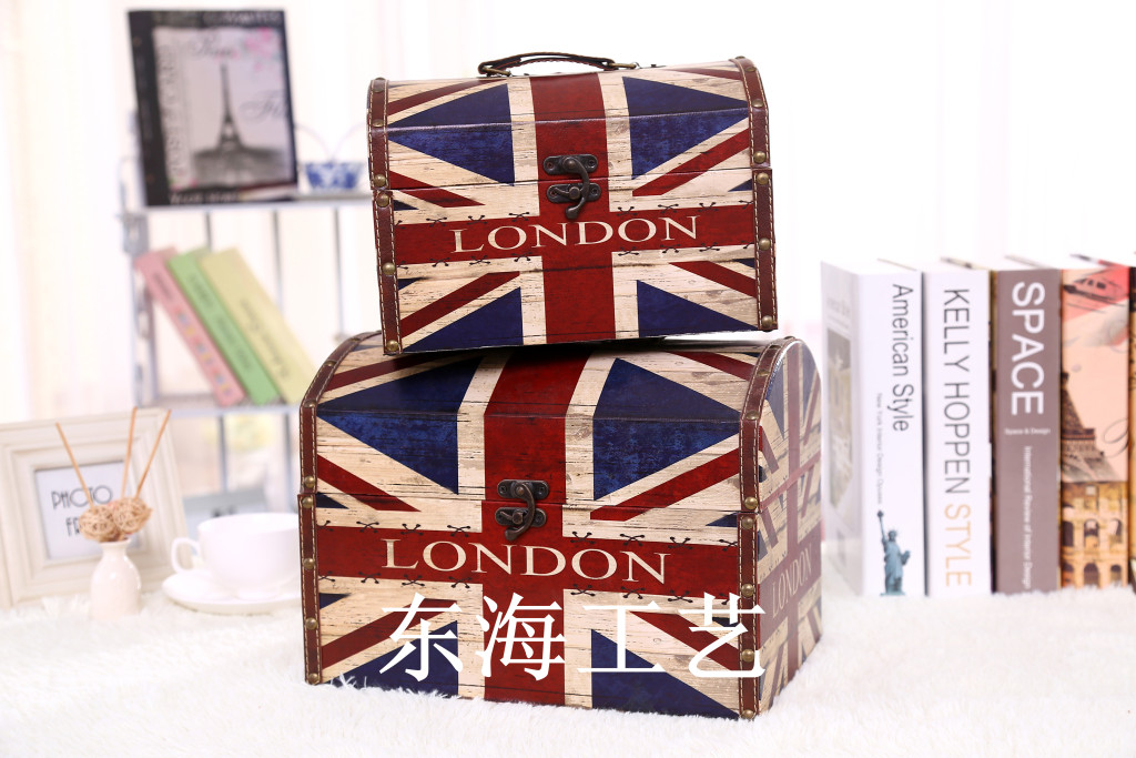 复古收纳箱英国国旗储物箱欧式创意家居玄关个性装饰
