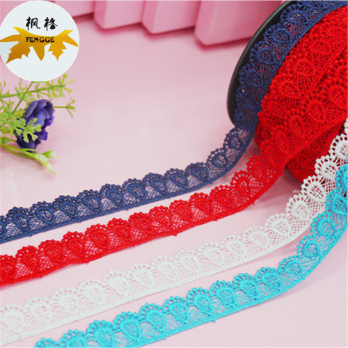 factory direct high quality polyester white lace can be dyed as required