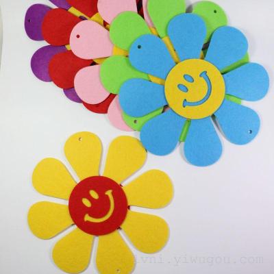 25CM non-woven flowers smile wall decoration wall Home Furnishing preschool classroom