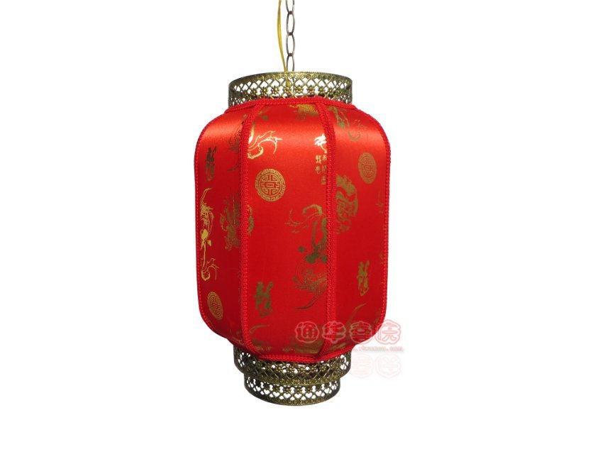 新款仿羊皮冬瓜灯2 红铁边冬瓜灯笼 铁艺冬瓜灯笼