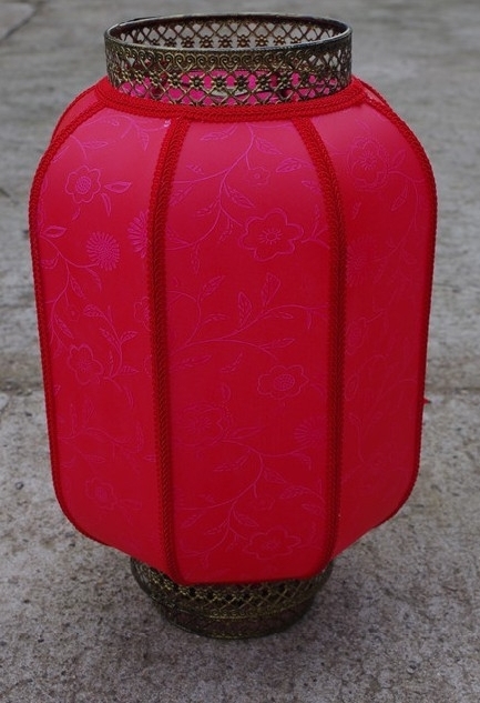 新款仿羊皮冬瓜灯2 红铁边冬瓜灯笼 铁艺冬瓜灯笼