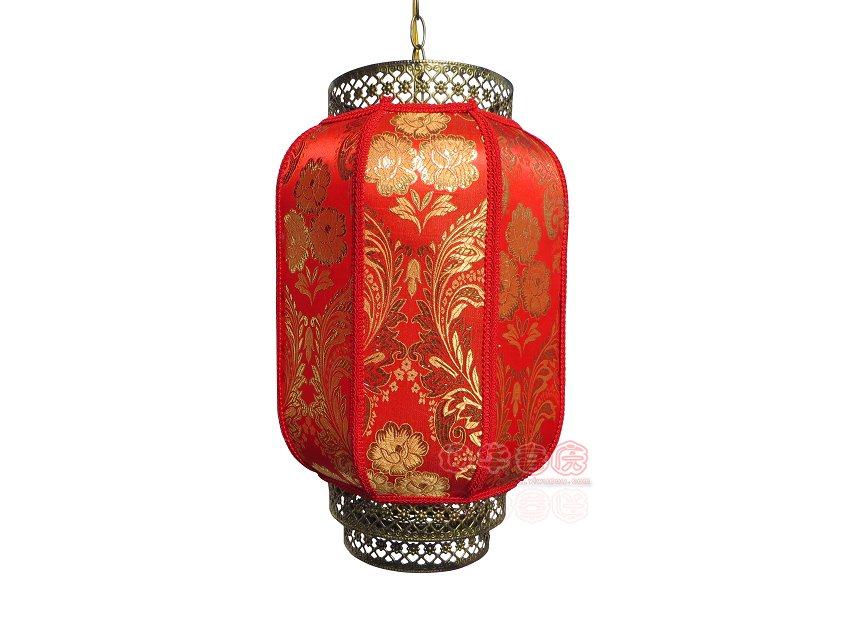 新款仿羊皮冬瓜灯2 红铁边冬瓜灯笼 铁艺冬瓜灯笼
