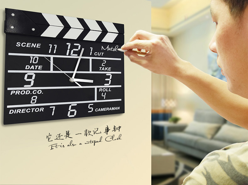 桌面新款时钟 创意导演电影开拍钟 商务礼品