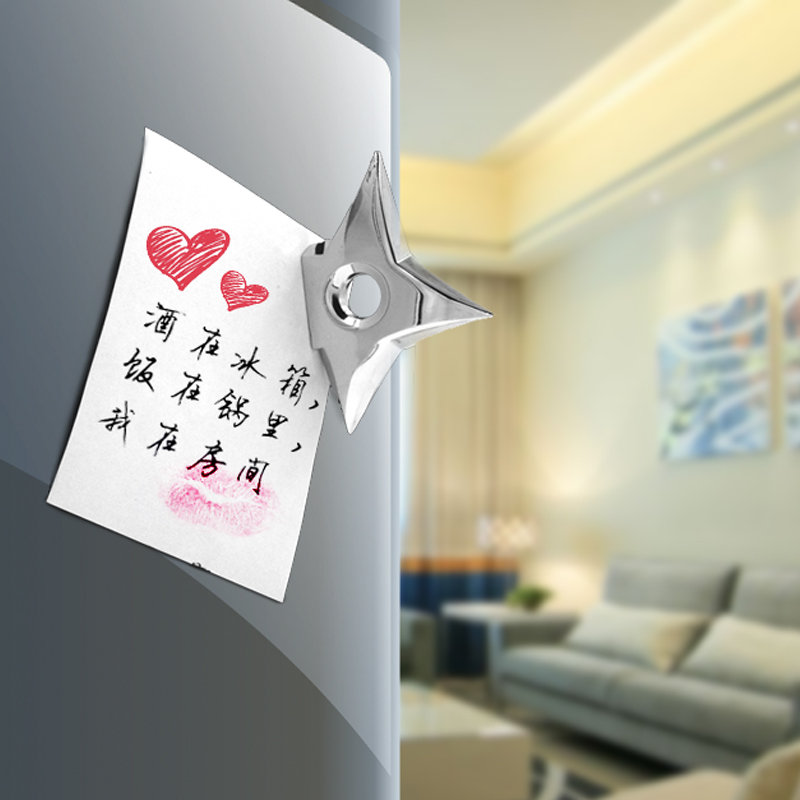 创意新款忍者飞镖冰箱贴 磁性留言板贴