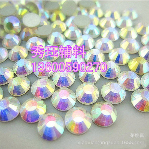 rhinestone sticky and picture printed flat drilling glass double-sided drilling clothing accessories