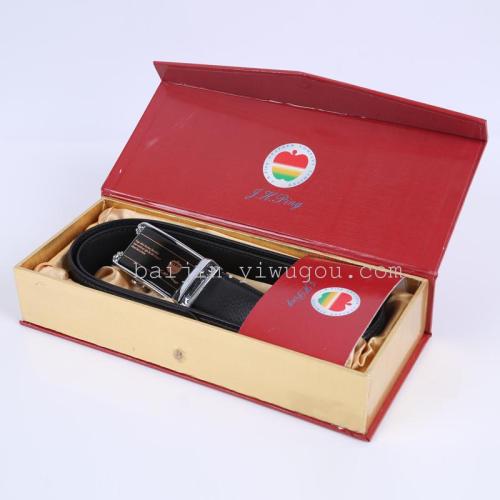 jin huangping high-end gift box men‘s automatic buckle belt