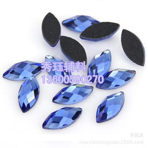flat drill rhinestones crystal glass 4*8 horse eye shaped drill ornament accessories