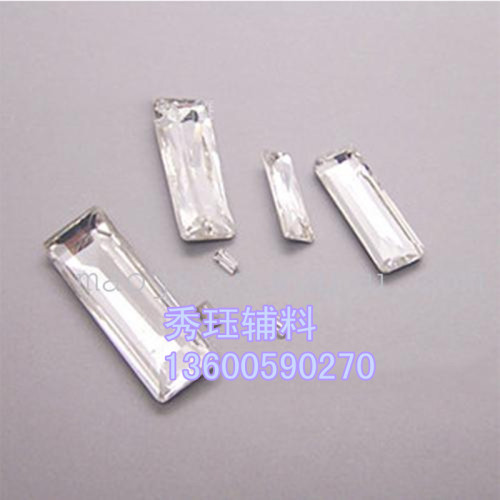 crystal glass drill middle east plastic special-shaped diamond hot drilling 3 * 7mm flat strip