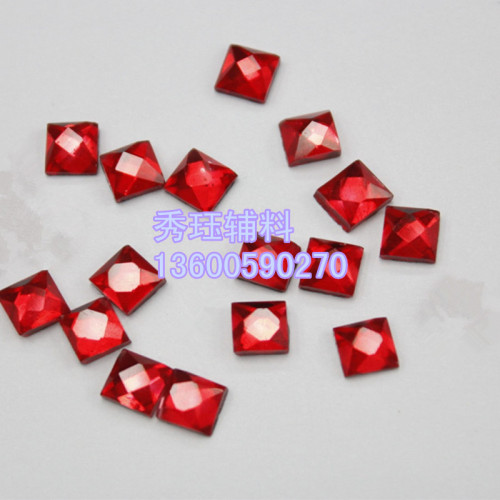 Glass Middle East Fancy Shape Diamonds 3*3 Square DIY Cell Phone Shell Accessories