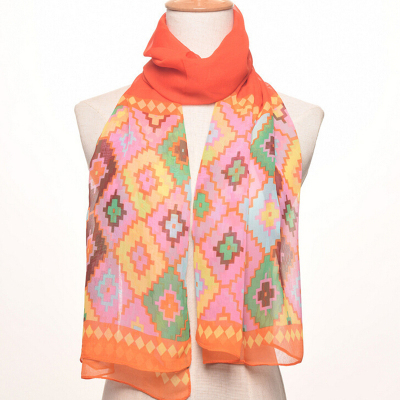 Spring and summer South Korea's new color grid chiffon snow - spun silk shawl lady sun protection shawl beach towel.
