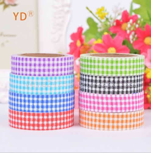 korean diy album plaid fabric tape floral plaid polka dot color decoration