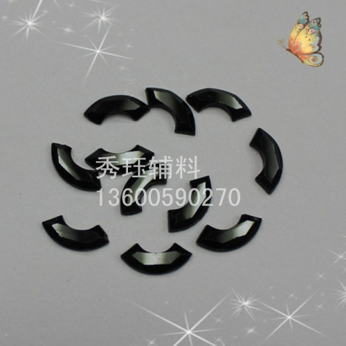 4 * August Tooth-Shaped Black and White Double-Sided Diamond Fancy Shape Diamonds DIY Handmade Bottoming Drill