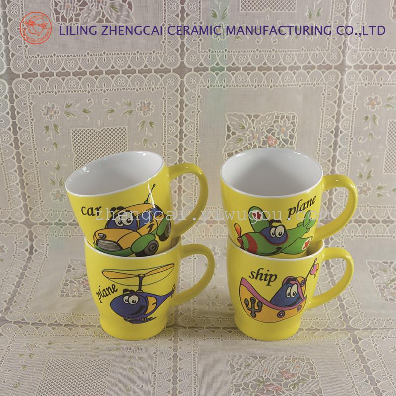 陶瓷杯咖啡杯 1791 色釉广告促销杯 卡通汽车杯