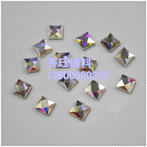 hot drilling square shaped drill 4*4 flat ornament accessories clothing accessories