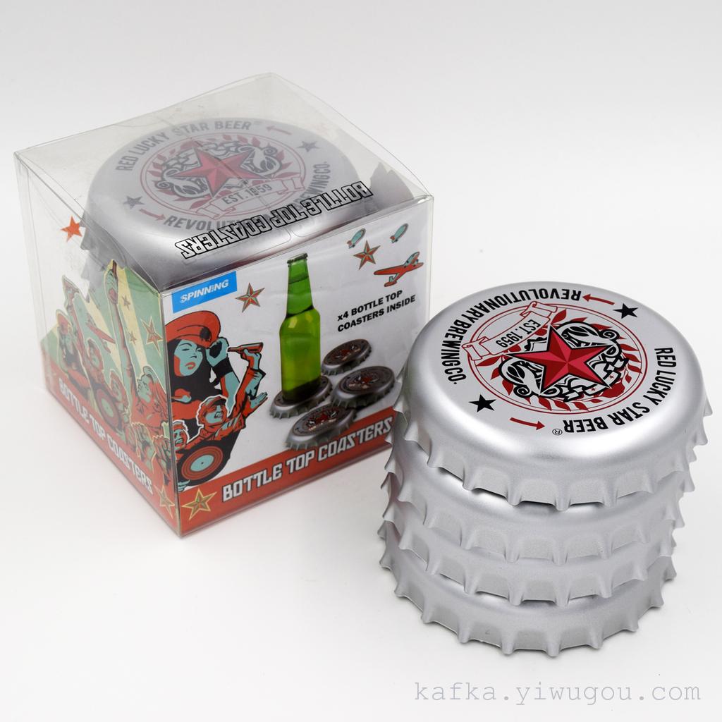 创意啤酒盖杯垫 酒瓶盖杯垫 新款水杯隔热垫