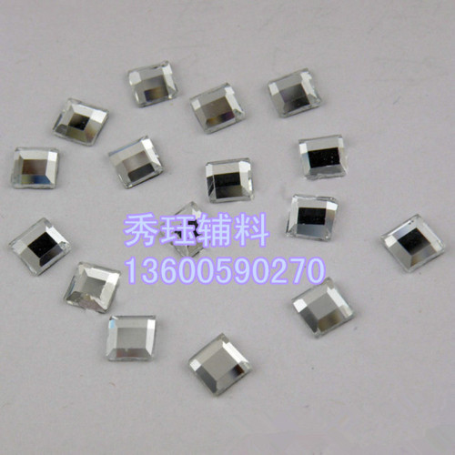 Bottoming Drill Flat Square Glass Artificial Diamond Decoration DIY Decoration Accessories