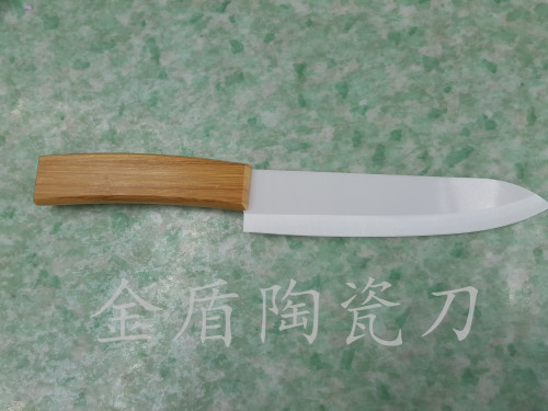 6-inch ceramic cutter with bamboo handle