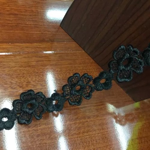Polyester Light Bar Code Water Soluble Lace