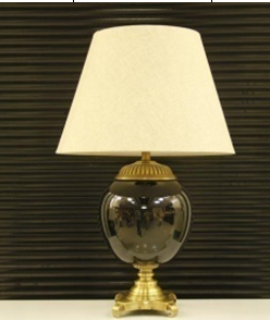 Beautiful bronze decoration high-grade ceramic table lamp base lamp porcelain export craft porcelain ball