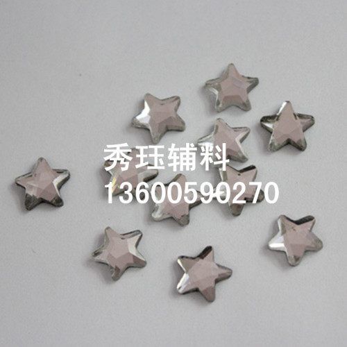 handmade accessories 8*8 five-pointed star middle east style rhinestone glass fancy shape diamonds nail crystal