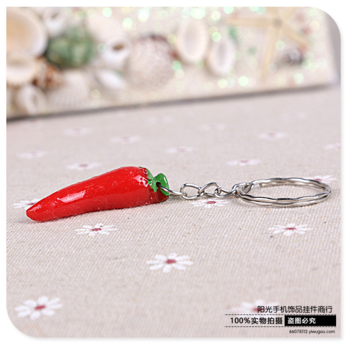 韩国流行创意仿真水果蔬菜钥匙扣挂件仿真食物