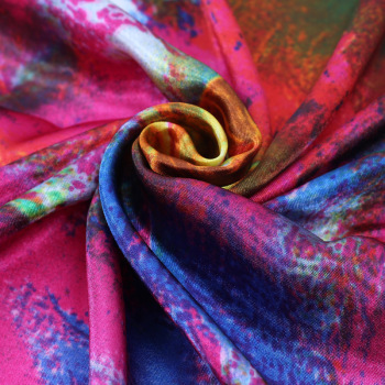 天丝绸仿真丝长丝巾环保水墨印染围巾海边防晒