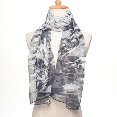 In 2015, the new products are listed In the irregular camouflage chiffon silk scarves.