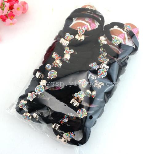 aishang sunshine colorful crystals 2 pieces one card seamless rubber band sunshine ornament wholesale