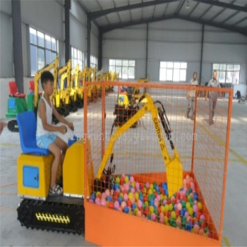 儿童可坐大型挖掘机挖土机游乐场_明坤玩具_