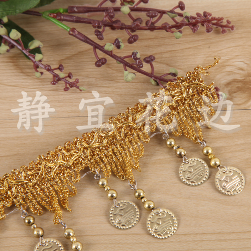 Triangle Gold Patch Lace Pendant Dance Clothing Accessories