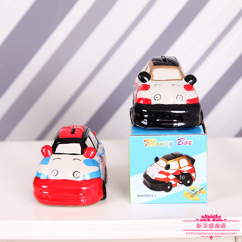陶瓷钱罐10号赛车钱罐储蓄罐存钱罐 礼物