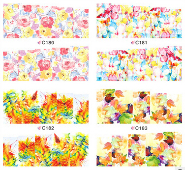 foreign trade hot selling flowers full nail stickers watermark nail stickers nail stickers nail stickers