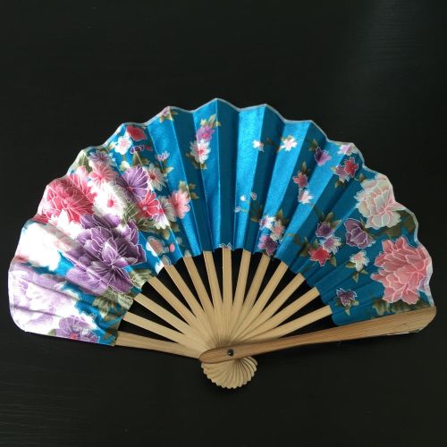 Japanese and Korean Style Kimono Fan Shell Fan Art Fan Folding Fan Satin Craft