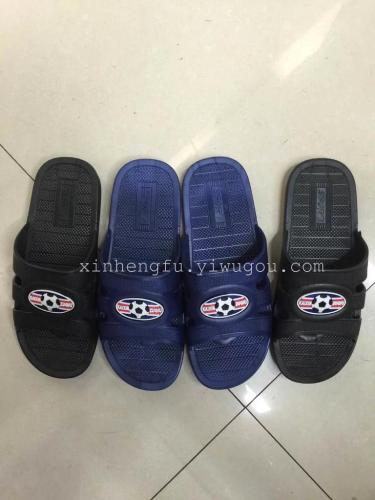 Factory Direct Sales Popular Men‘s Blowing Slippers Beach Slippers One-Word Slippers