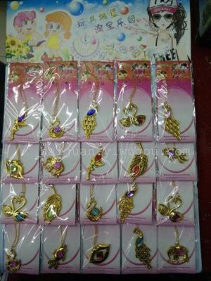 Hang board toy a variety of children's fashion jewelry gold necklace