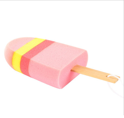 [handsome] handsome cute popsicle snow strip thickened color sponge bath brush cute bath brush