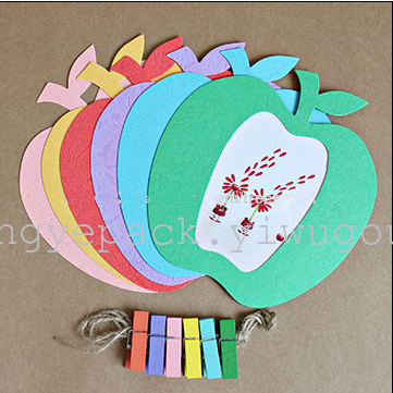 Creative DIY Apple-Shaped Paper Photo Frame Wall Decoration