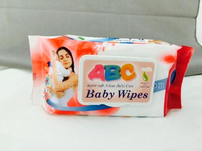 供应优质婴儿护理抗菌湿巾100片宝宝湿纸巾清