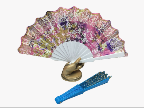 plastic tablet gold powder fan folding fan decorative supplies fan student dance fans chinese style fan