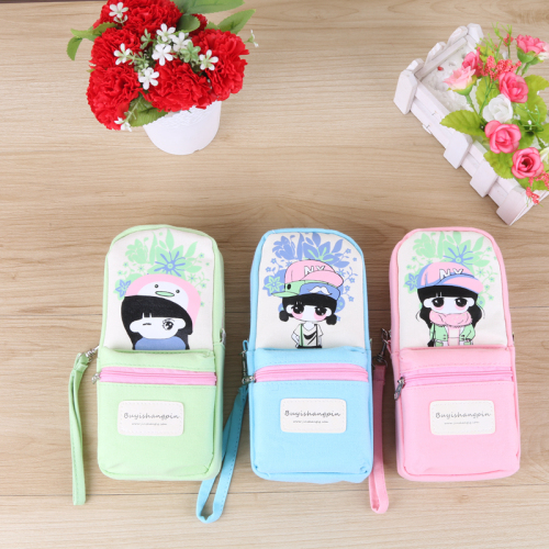 js6089 south korea stationery personalized pencil case oxford cloth student box pencil case stationery box stationery case